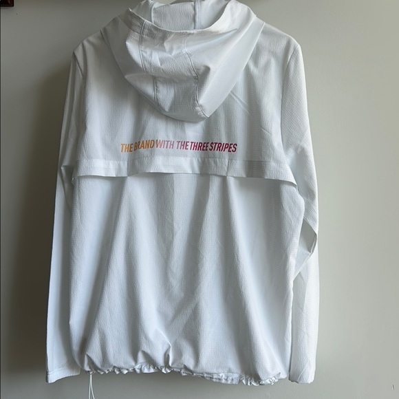 adidas White Utility Jacket with Hood and Half-Zip with excellent condition - Picture 7 of 12